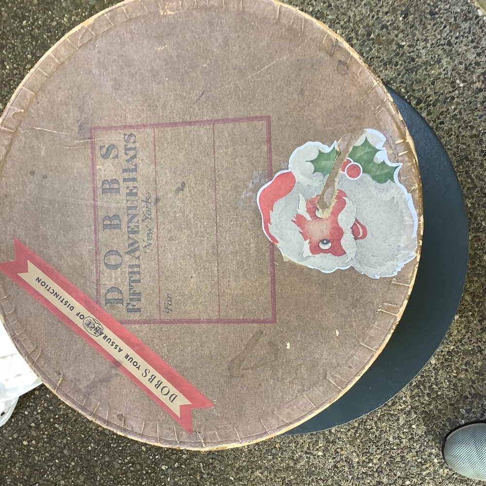 Mid century hat box